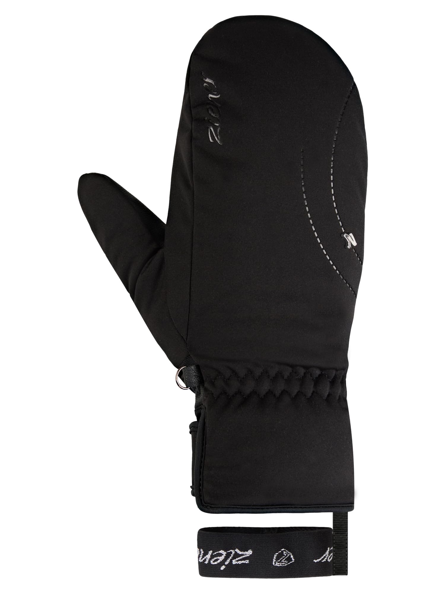 Ziener KAINOANI-Z damskie rękawice narciarskie/sporty zimowe, Gore-Tex, Softshell, czarne, 7,5