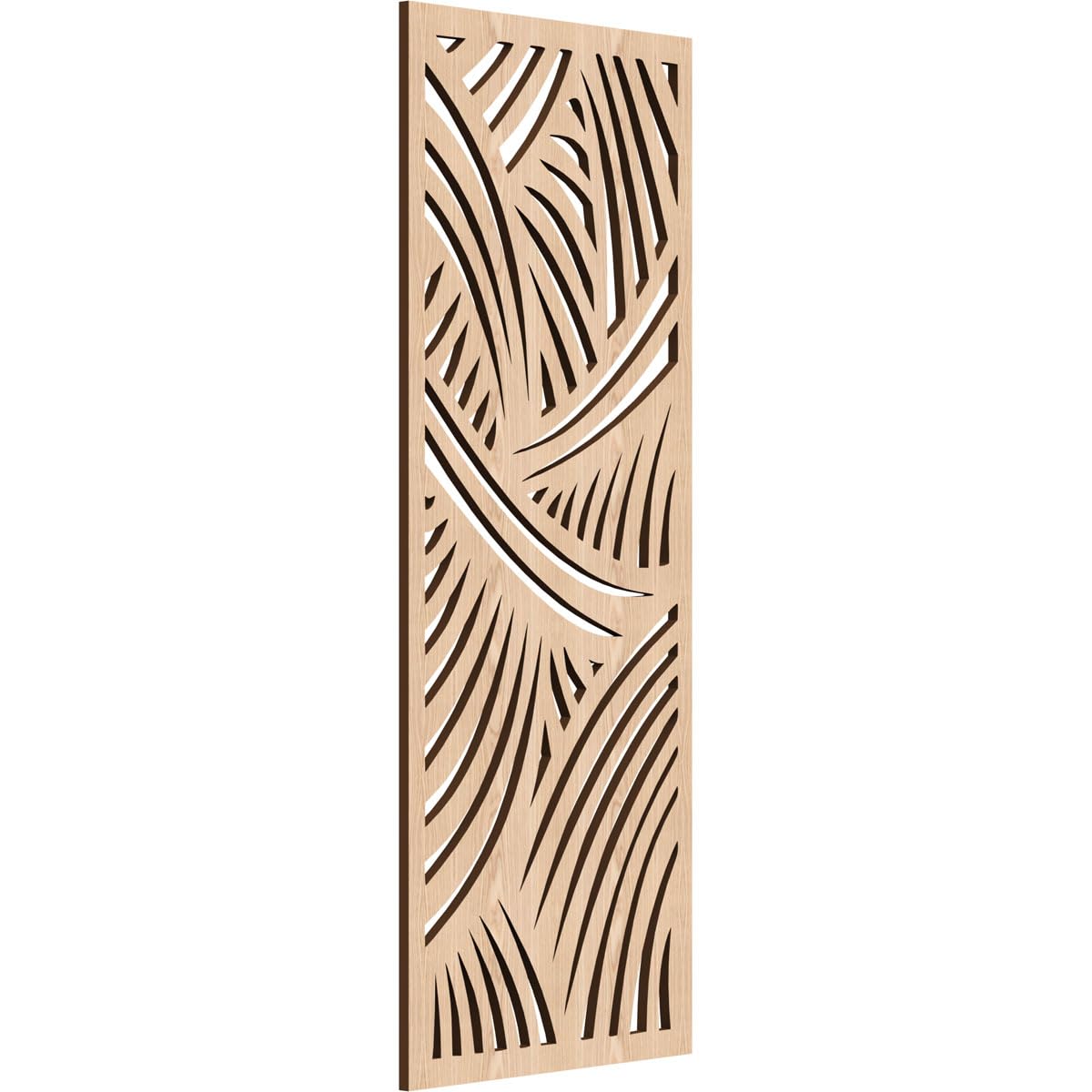 11 3/8"W x 29 3/8"H x 1/4"T Chester Decorative Fretwork Wood Wall Panels, Red Oak