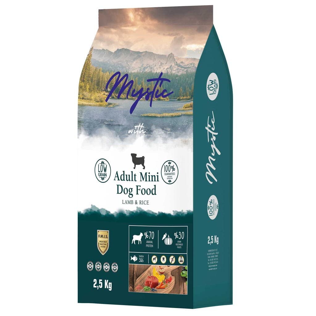 Mystic Az Tahıllı Yetişkin Köpek Maması Mini Orta Kuzulu 2,5 Kg