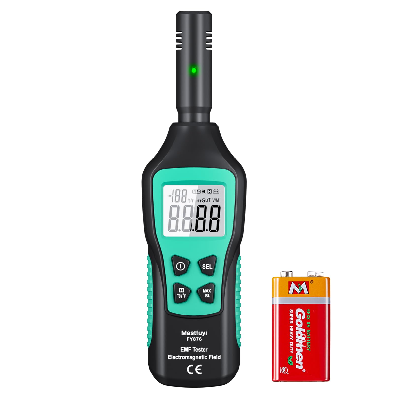 EMF Meter, EMF Detector, EMF Tester Digital LCD, Electromagnetic Radiation Detector for Outdoor, Home, Office, Ghost Hunting, Audible Alert, Indicator Lights