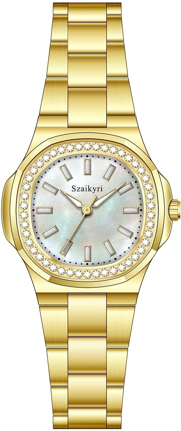 Szaikyri Elegant Watch for Women with Crystal Accented Solid