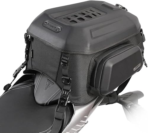Rhinowalk Equipaje de viaje para motocicleta, bolsa de cola de motocicleta expandible de 35 L, impermeable para todo tipo de climamaleteroestante