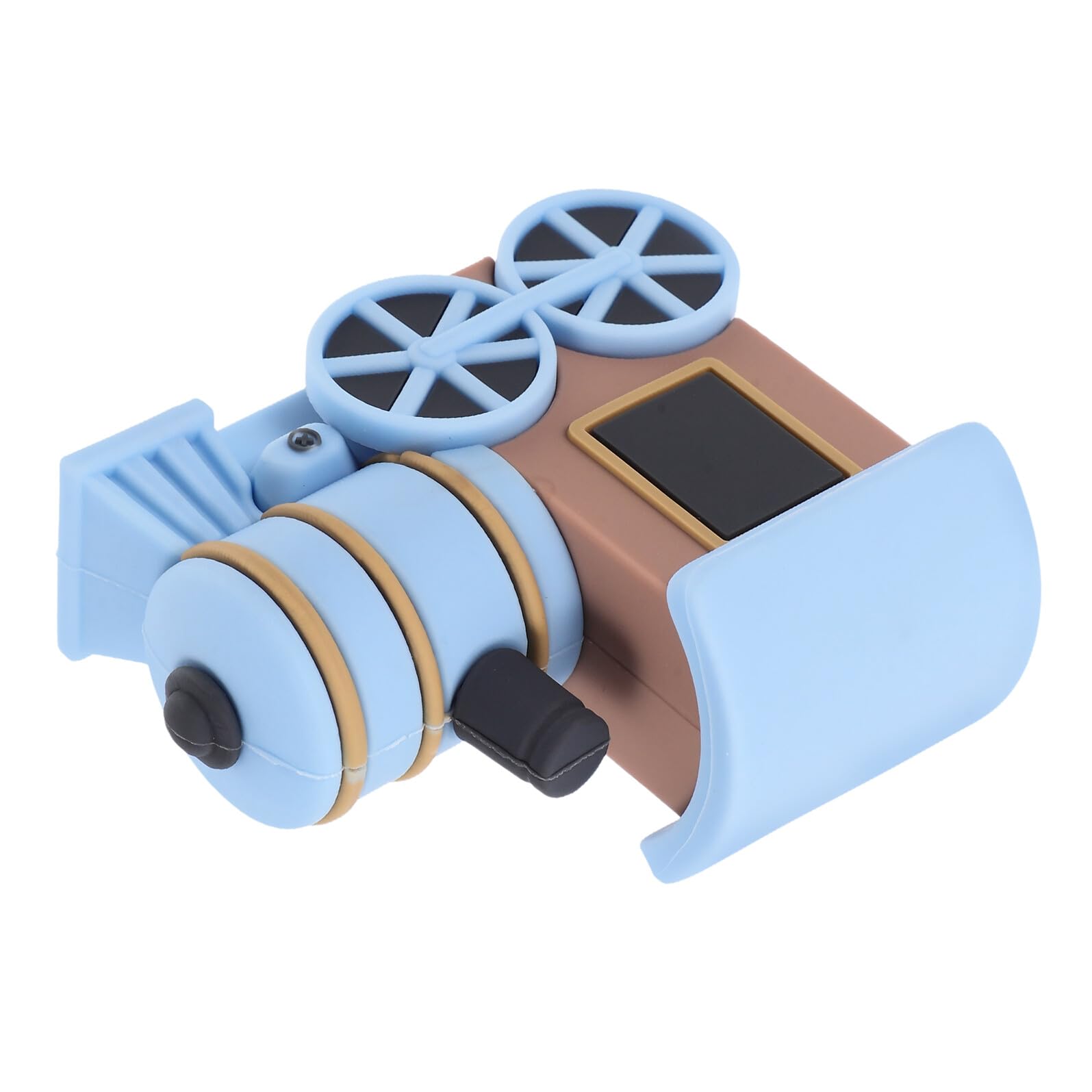 Cute Cartoon Train Cake Topper Blue Non-edible Birthday Party Decoration Miniature Pvc Cake Ornament and Party Supplies