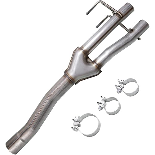 Direct-Fit Muffler 409S,2-Chamber Exhaust Muffler Kit Fits Exhaust 2009-2018 Dodge Ram 1500 Aggressive Series,Stainless Steel Performance 3''Inlet/2.25'' Y-pipe