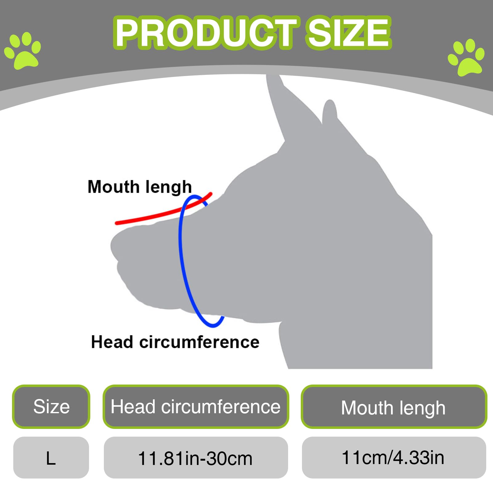 Bettinay Muzzle for Large Dogs Adjustable L Size Soft Muzzles for Dogs Longer Nosed, White - Image 2