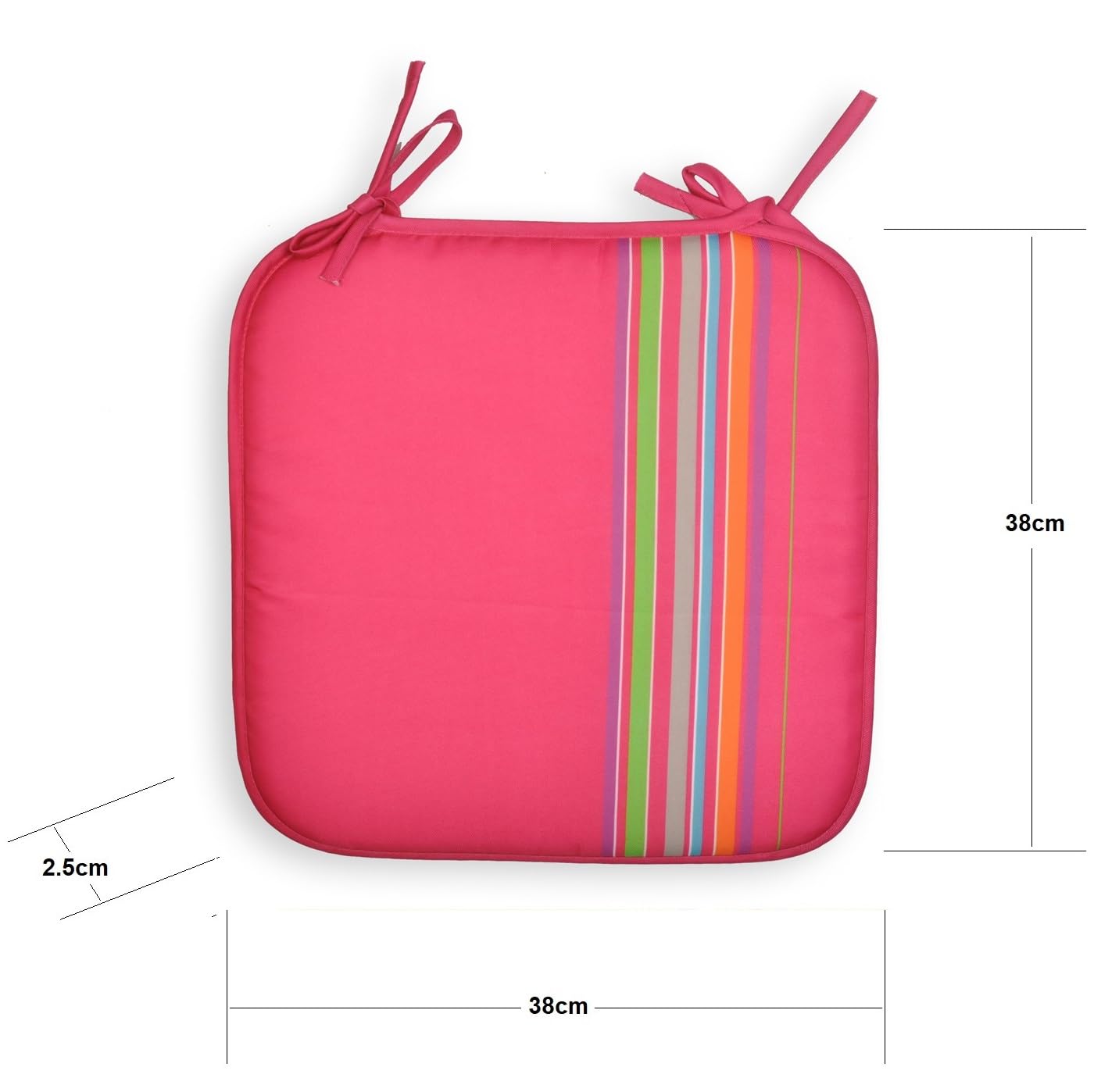 Cojines Acolchados para sillas de Cocina, cojin para terraza, jardín, balcón, Comedor. Tamaño 38x38cm. Cojines Asiento para sillas Interior y Exteriores. (Rojo 4 Pzas)
