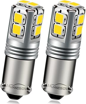 Ruiandsion 2pcs BAY9S LED Bulb Canbus H21W Super Bright 3030 10SMD Chipset 12-24V 6000K White LED Bulb for Car Indicator Light Backup Reverse Light,Non-polarity