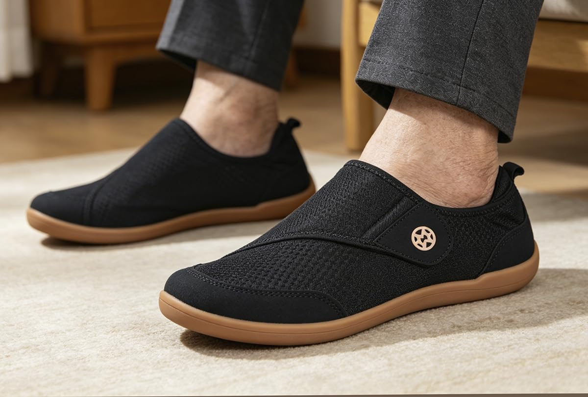 Zapatos Diabeticos para Mujer Hombre Extra Anchas Transpirables Ligero Antideslizante Ajustable Cómodo ortopédicos Zapatillas para Caminar Calzado Edema Artritis Ancianos Persona Mayor - 3