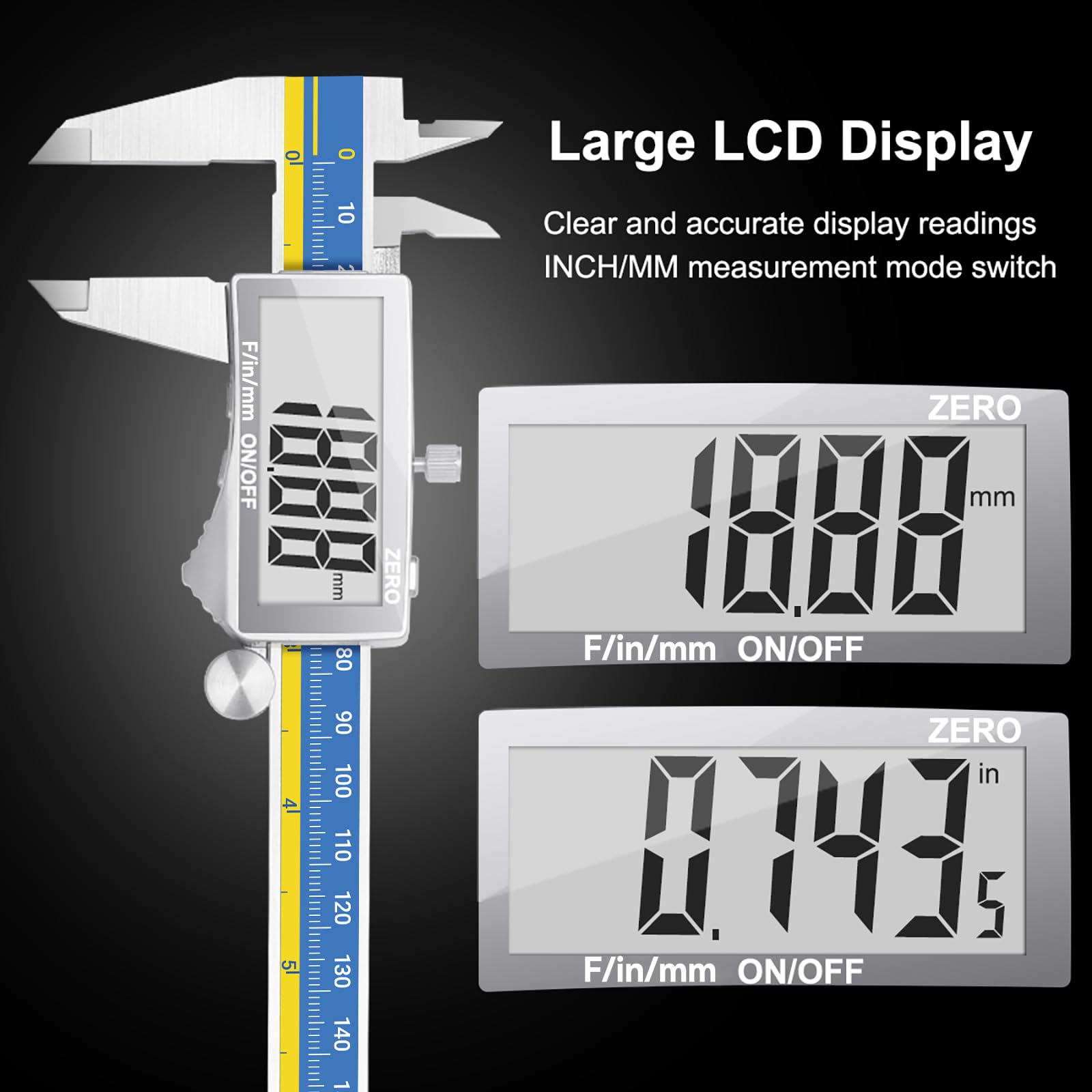 Preciva Digital Caliper - 6 Inch, Inch/mm -5 Preciva Digital Caliper - 6 Inch, Inch/mm -5