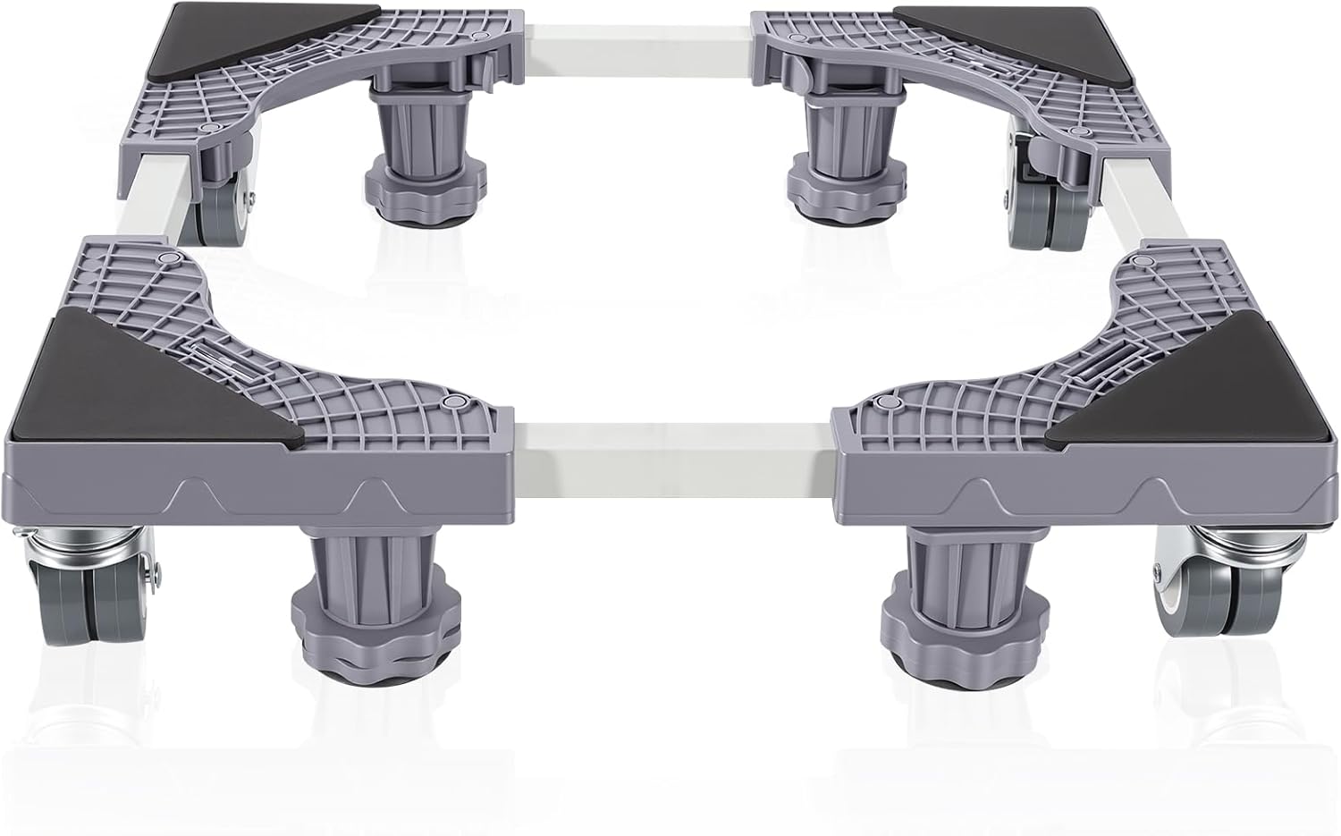 Mobile Mini Fridge Stand with 4 Locking Swivel Wheels Universal Adjustable Appliance Mover Cart Base for Portable Washer Refrigerator Dehumidifier Dolly 16-24.4in W 340LBS Capacity 16" to 24.4"-400 lb Gray