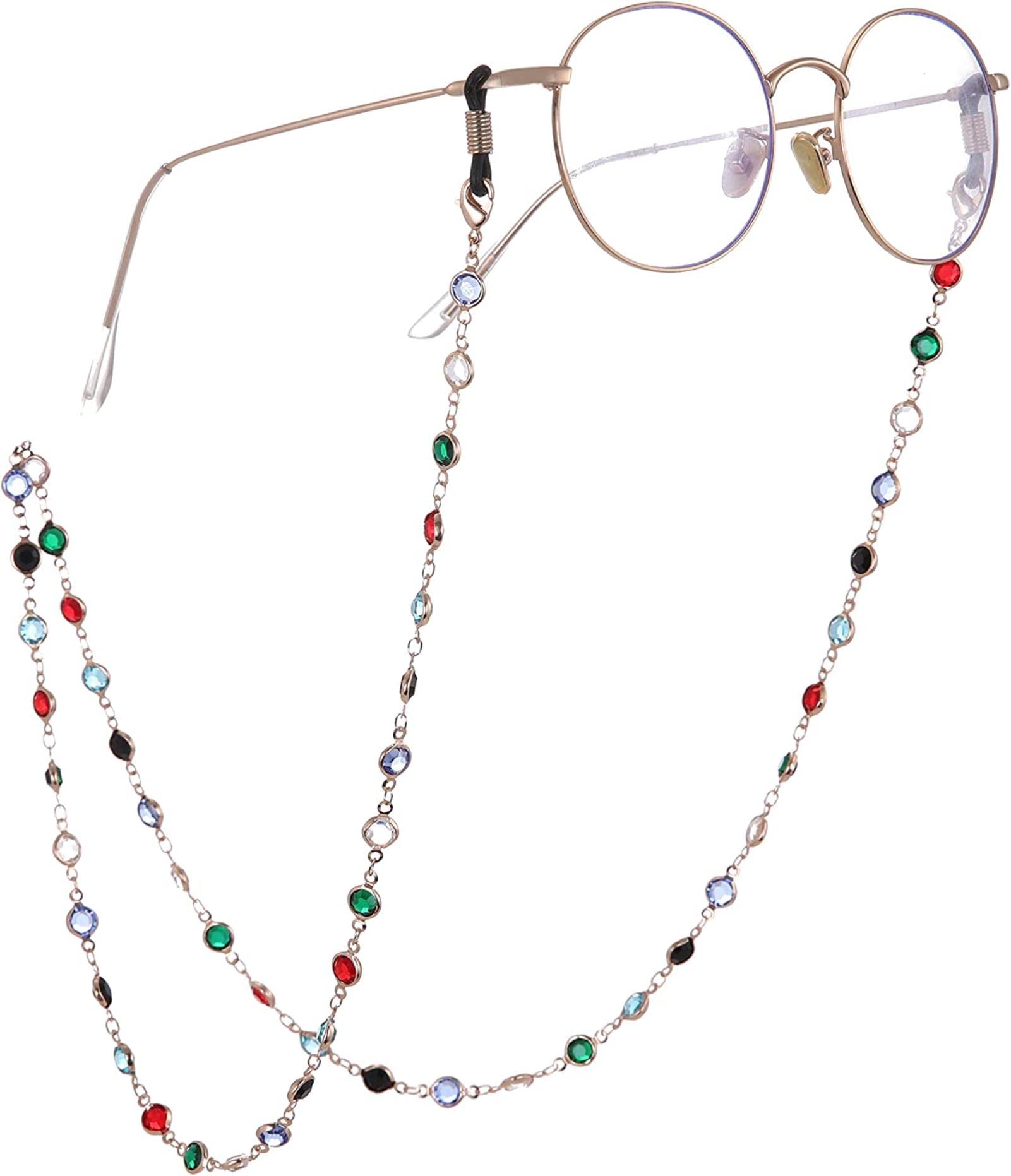 KLXSIVU Big Eyeglass Chain Cord For Women Sunglasses Holder Strap Lanyards Eyewear Retainer