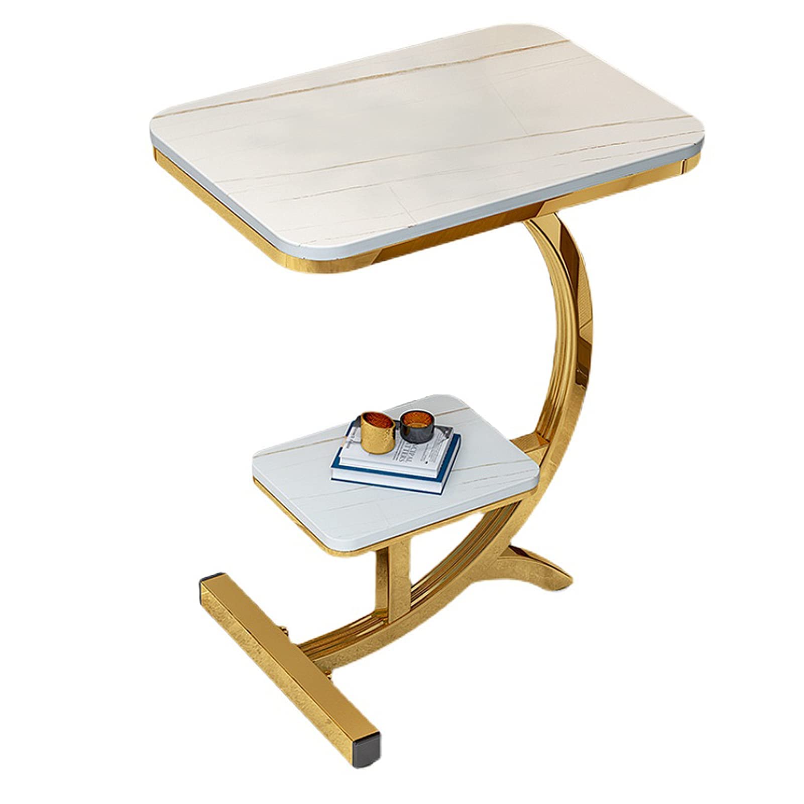 Table basse de salon en C pour canapé et balcon : meuble gain de place