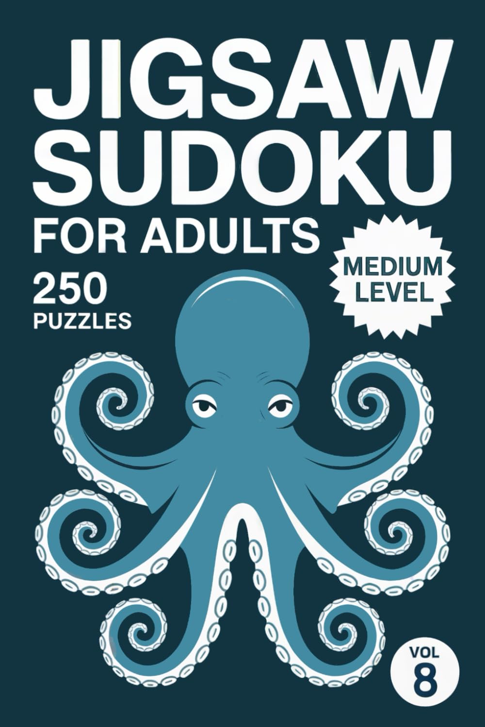 Jigsaw Sudoku for Adults: 250 Medium Puzzles for Calm Brain Training Volume 8