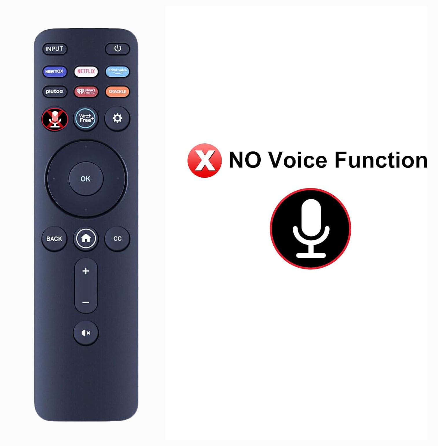 Telecomando universale a infrarossi XRT260 compatibile con tutte le Smart TV VIZIO Smartcast 4K P-Series V-Series D-Series XRT136 XRT140 con Hbomax, Netflix, PrimeVideo, Plutotv, iHeart Radio, Crackle