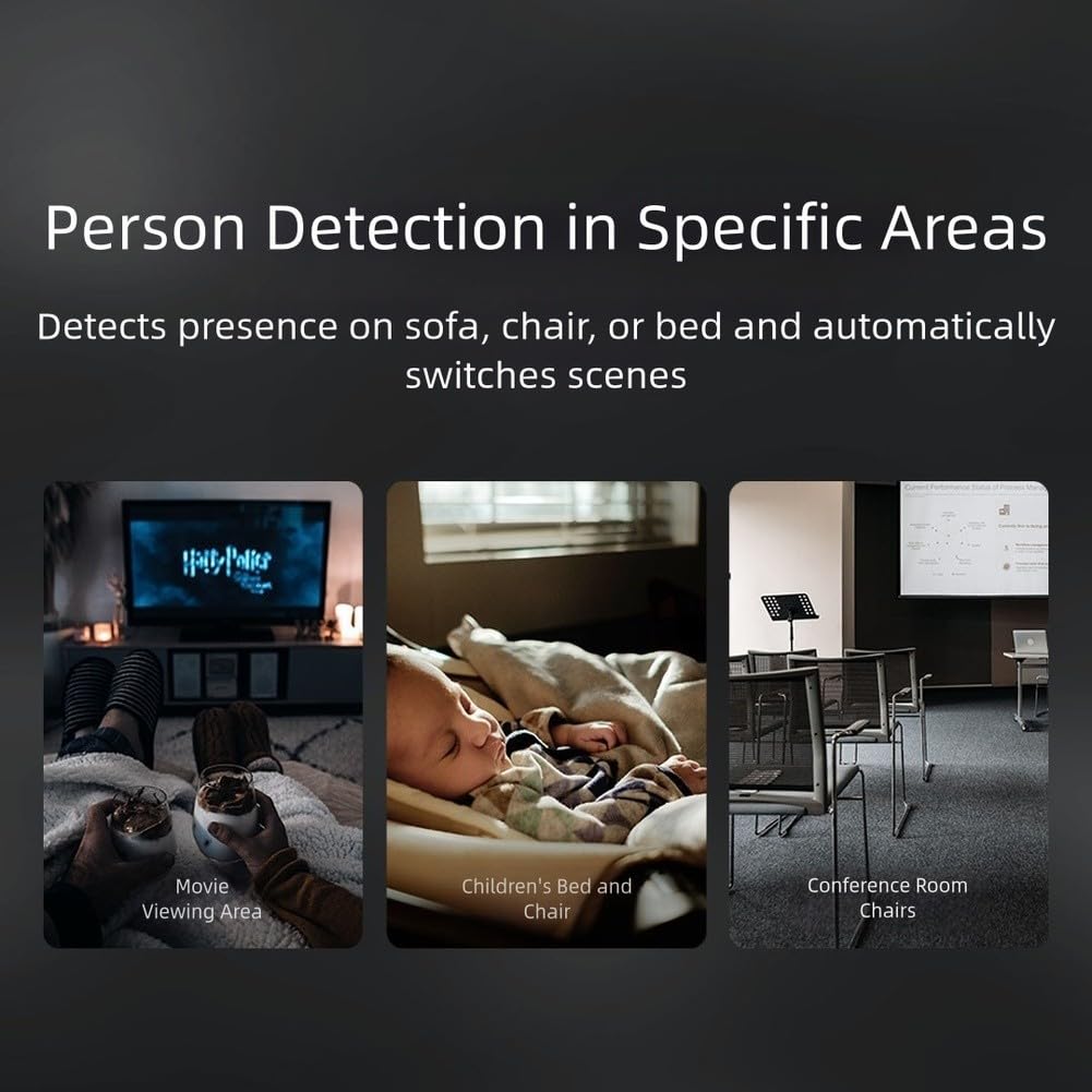 Drucksensor mit einstellbarer Empfindlichkeit und zuschneidbarem Druckstreifen zur Erkennung von Personen und Objekten, BLE-fähig für Smart Home Automatisierung, weiß(180cm)