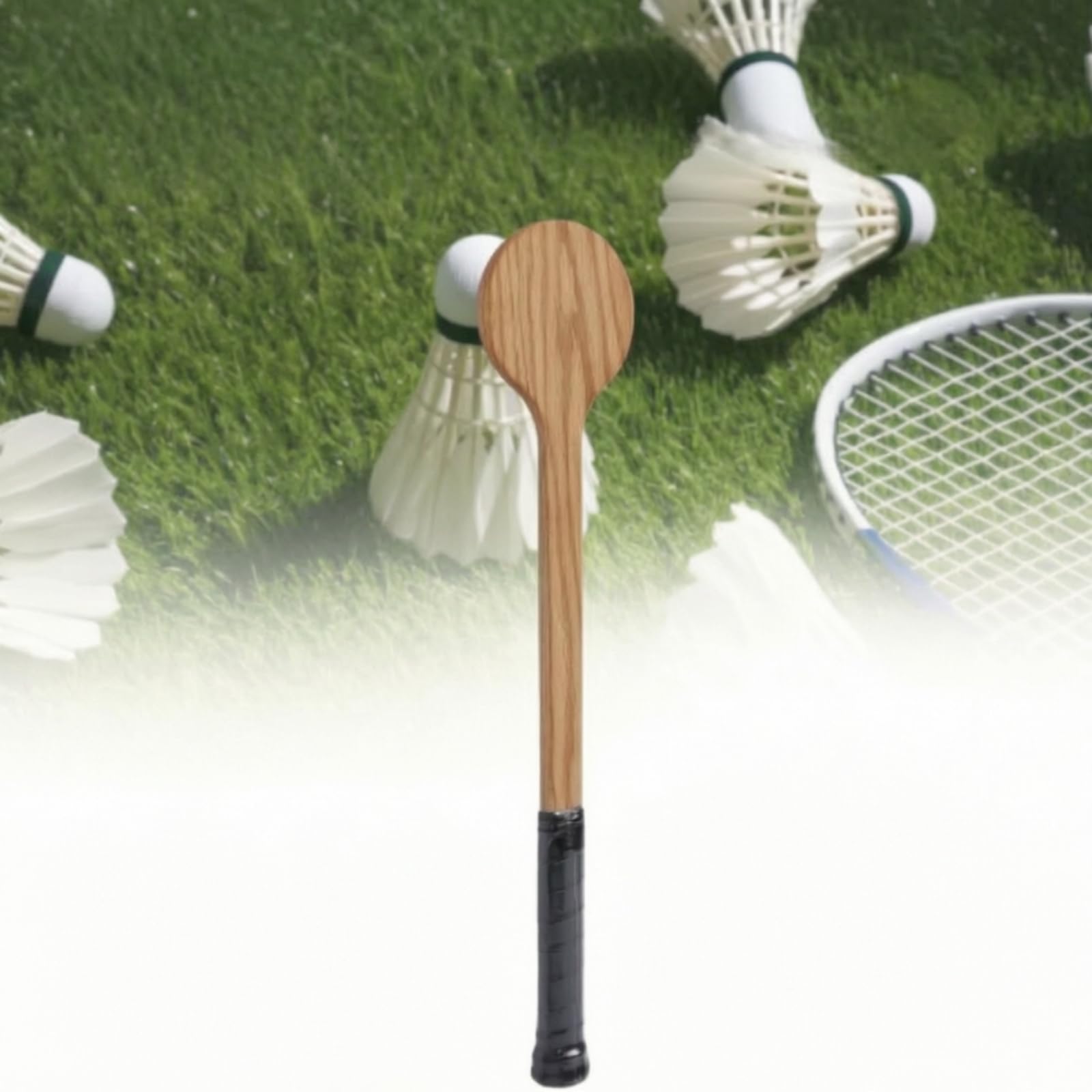 Ronyme Racchetta di Legno per Pratica Del Tennis o Pagaia da Allenamento in Legno Massello Antiscivolo per Atleti