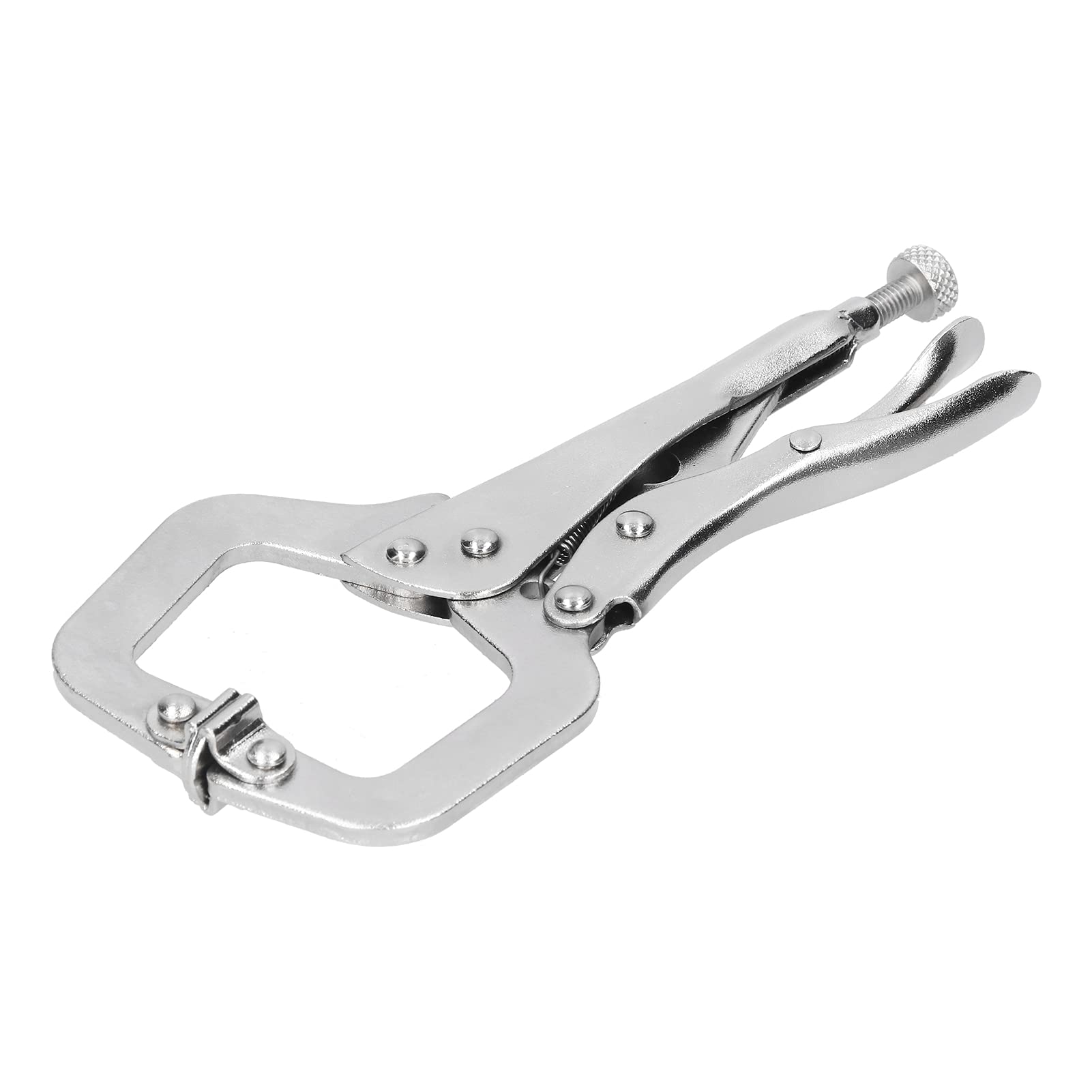 Clamps, C Clamp Alloy Steel With Swivel Pad Jaws Intuitive Thumb Knob, Locking Pliers For Woodworking Repairs Welding 6in