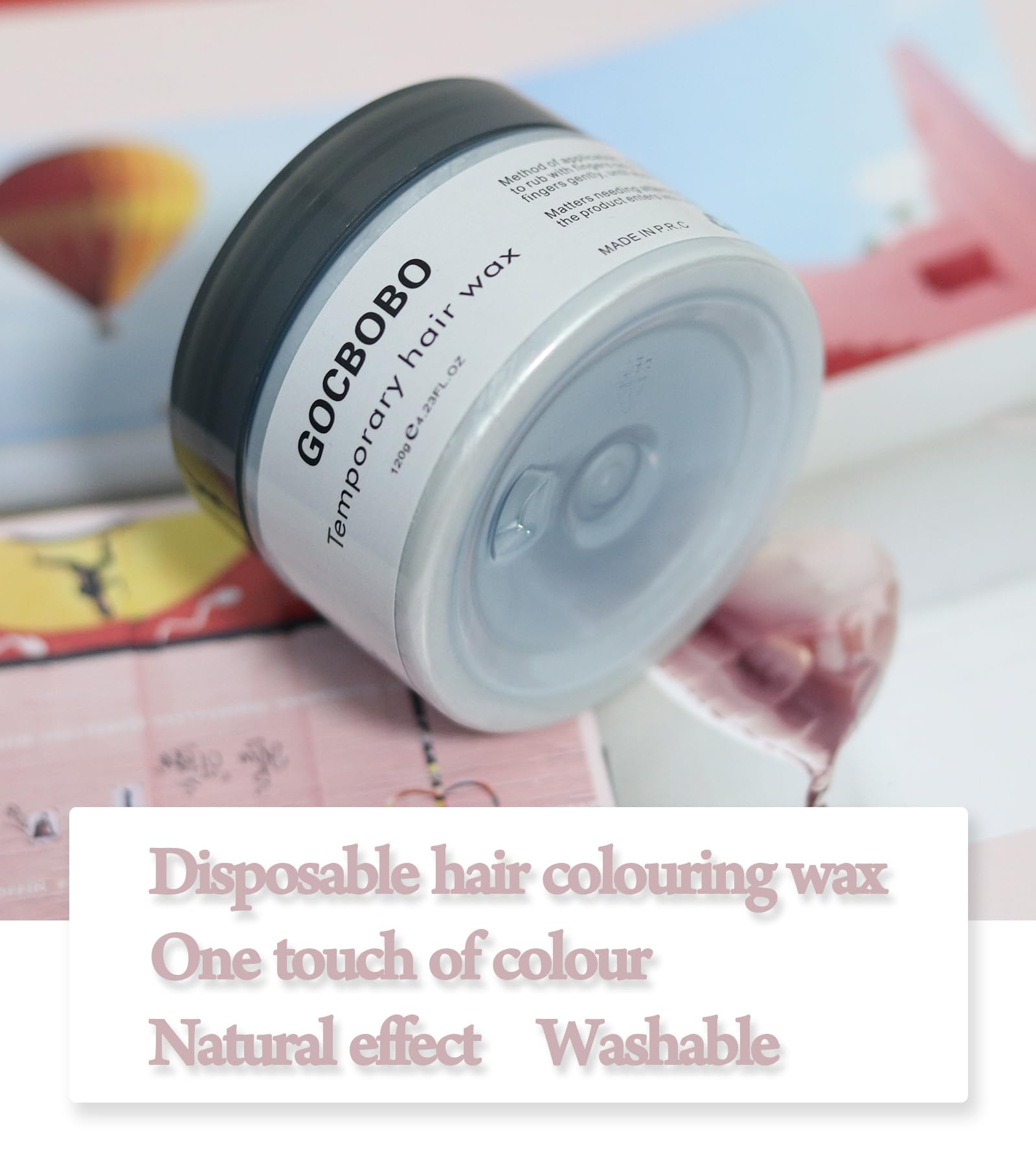 Tinte temporal para el cabello, lavable, blanco, lavado de pelo, para hombres y mujeres, para fiestas, cosplay, Halloween, 100 ml