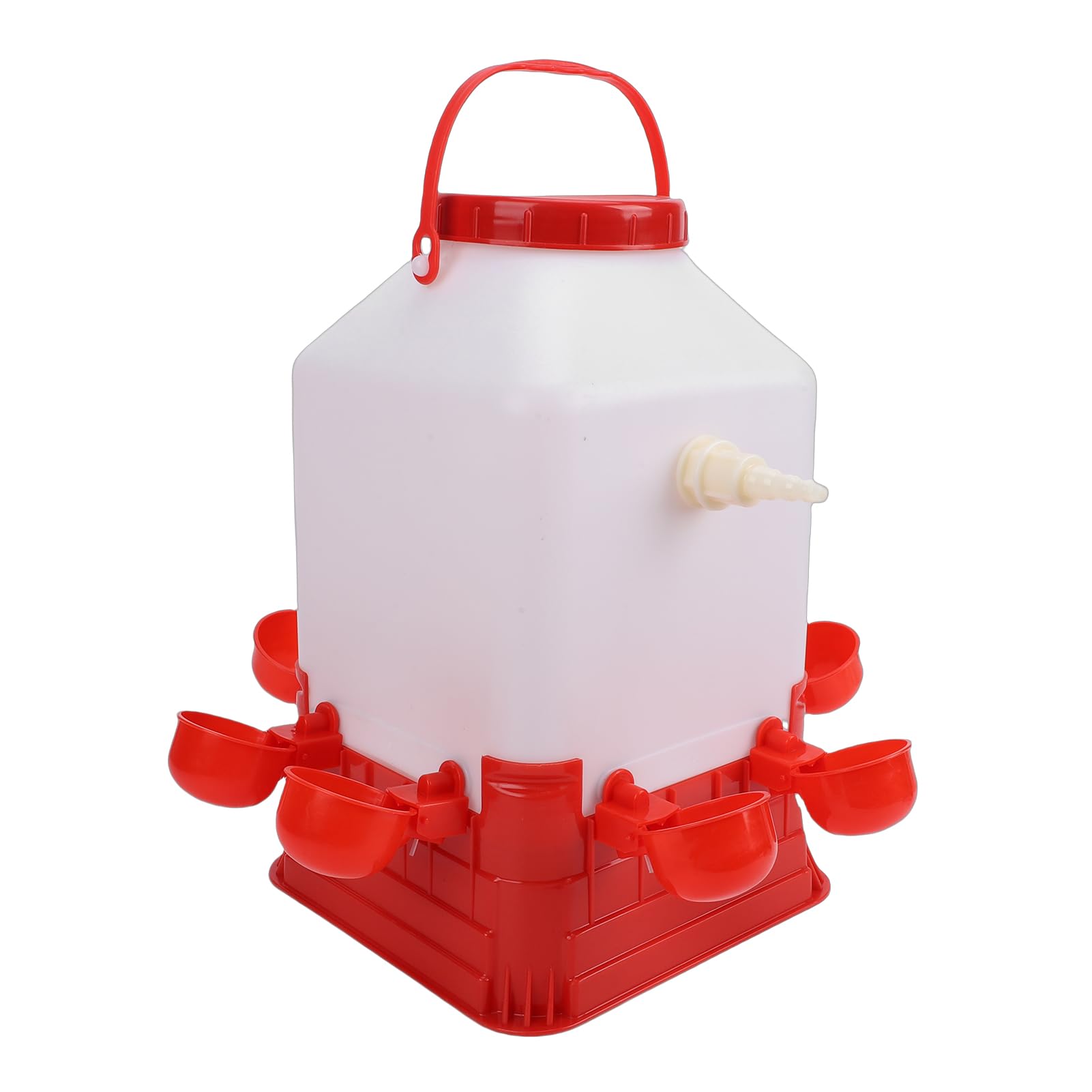 Haofy Abbeveratoio Automatico per Pollame, Design in Plastica da 10 Litri con 4 Ciotole per Anatre e Polli in Ambienti Agricoli