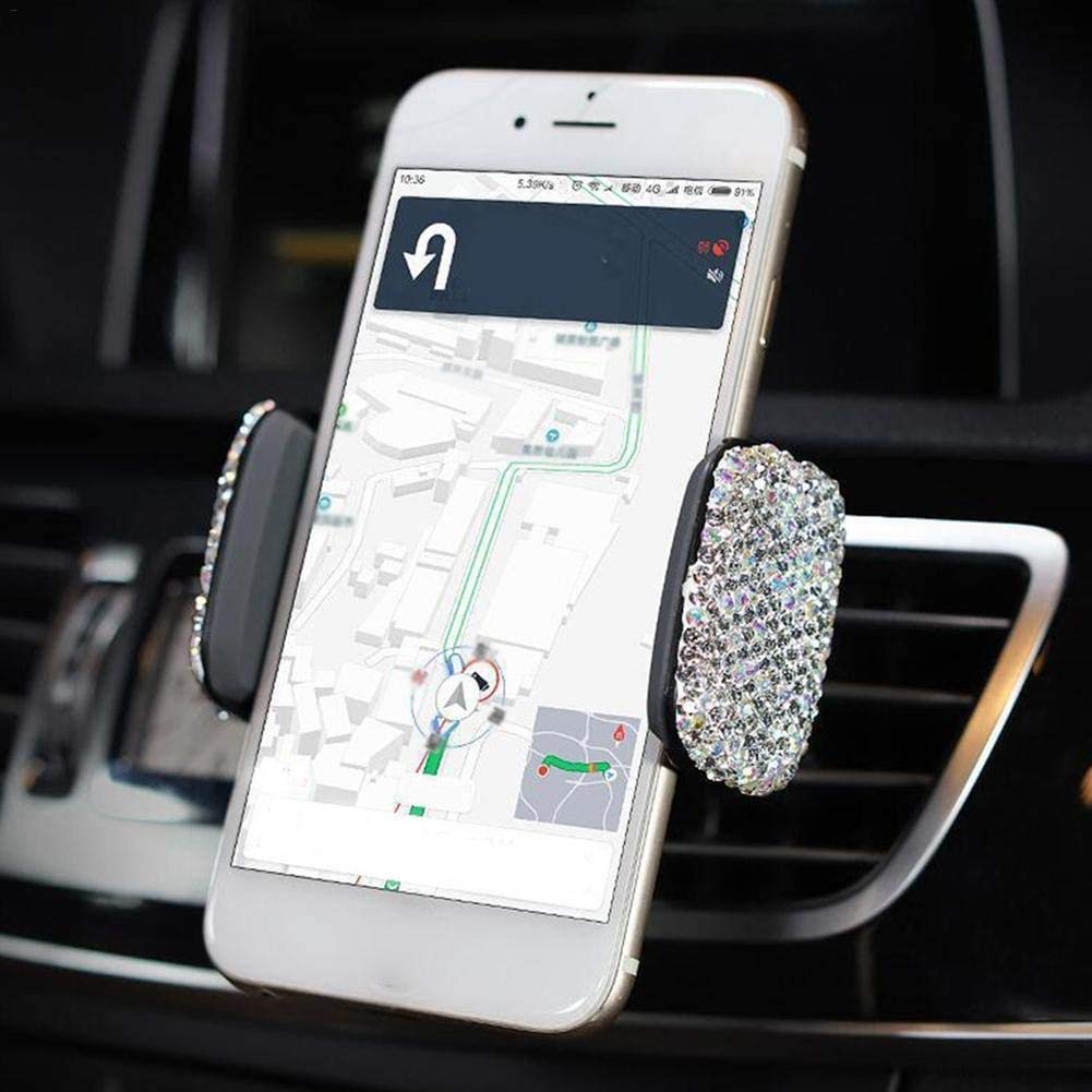 Cell Phone Holder for Car Universal Car Phone Mount Dashboard Windshield Vent Adjustable Cell Phone Bracket Cradle for Easy View GPS Screen Compatible with 4.0-6.2" Smart Phone