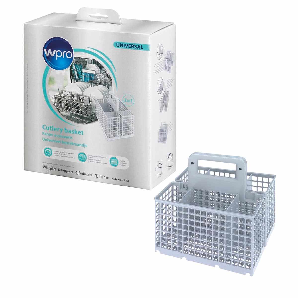 W-​PRO - PANIER À COUVERTS 2 EN 1 UNIVERSEL POUR LAVE-​VAISSELLE