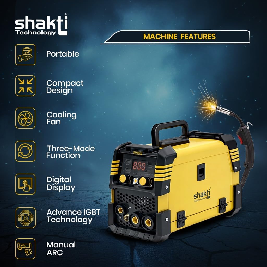 Shakti 200A 3-in-1 Welding Machine - Gasless & Portable -4 Shakti 200A 3-in-1 Welding Machine - Gasless & Portable -4