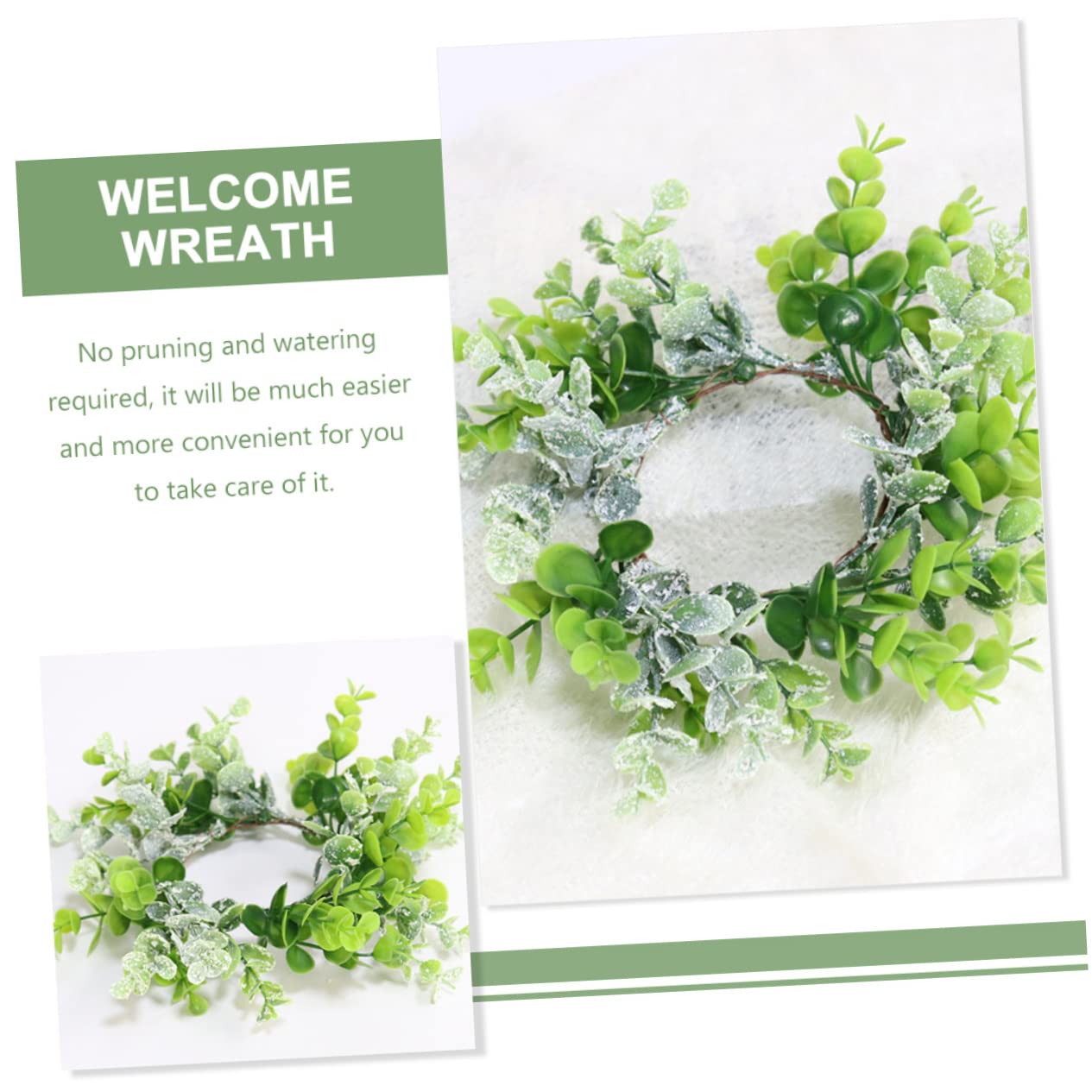 8 STK Künstliche Kerzengirlande Künstliche Grüne Girlande Blumendekoration Hochzeitskerzen Kranzdekor Für Die Frühlingssaison Votivkerzendekoration Tischkerzengirlande Kunststoff