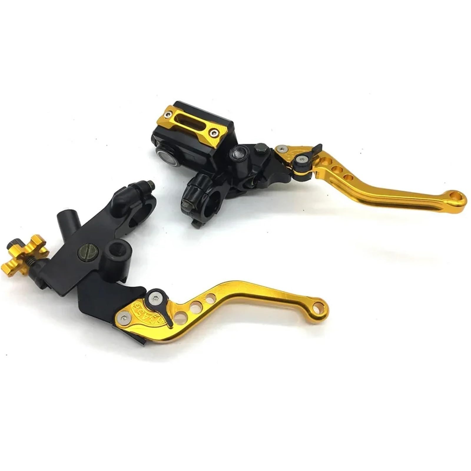 HYDBCNP Forward Brake Pump Motorcycle Rear Brake Pump Motorcyclists Hydraulic Master Cylinder Brake Clutch Pump Lever Universal Fit for Yamaha Motorcycle Items(Golden)