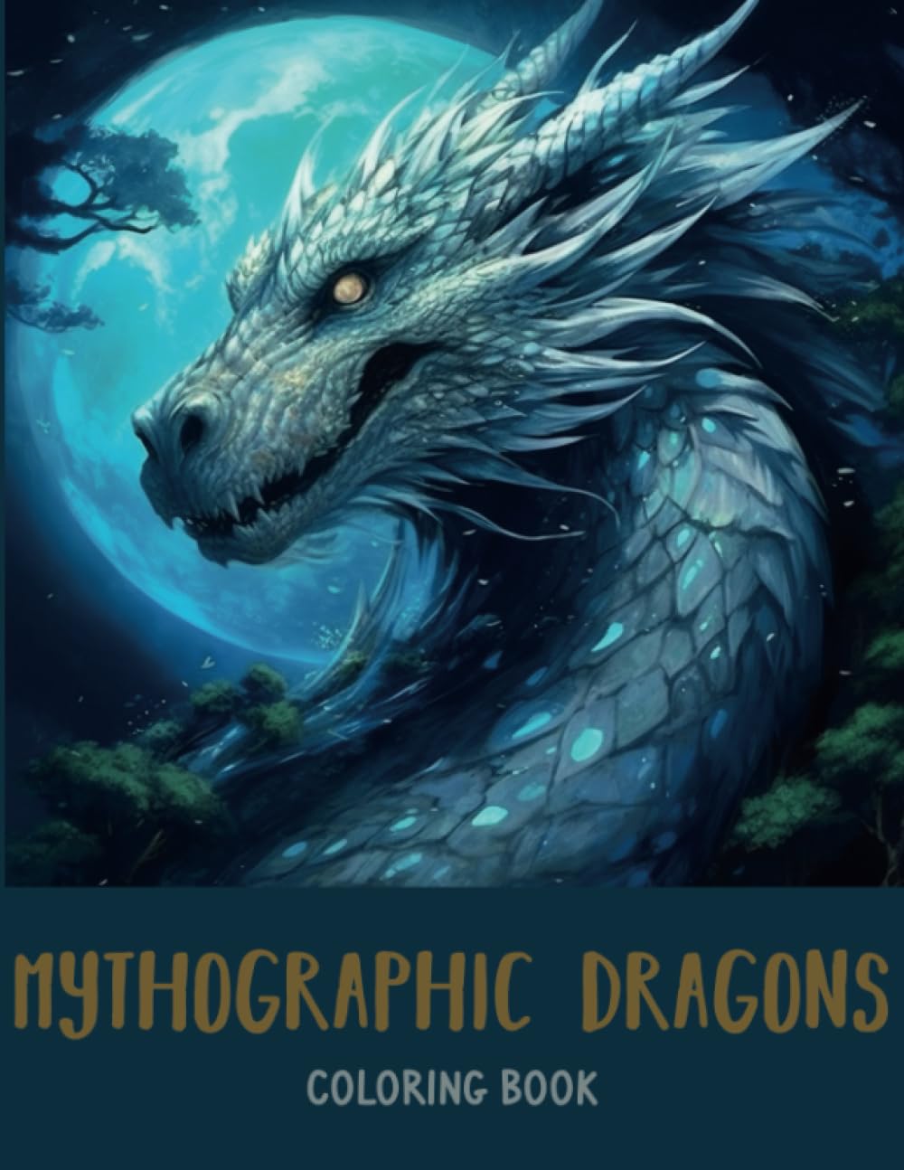 Mythographic Dragons Coloring Book, Greyscale Coloring Book, An Adult Coloring Book with 30 Illustrations of Mythical Fantasy Creatures