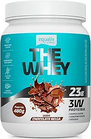 The Whey 3W, Proteína Hidrolisada, Isolada e Concentrada, Sabor Chocolate Belga, 480g -Equaliv