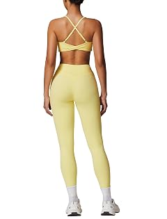 Womens Workout Sets Adjustable Straps Sports Bras and High Waist Leggings Sets Pilates 2 Piece Outfits for Women