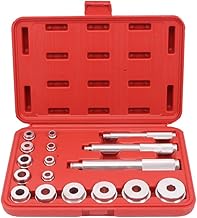 YFFSFDC Bearing Race Shield Driver, 14 Types of Attachments, Aluminum, 3 Handles, 17 Piece Set, Automotive and Motorcycle Installation Kit, Storage Case Included, Convenient to Carry