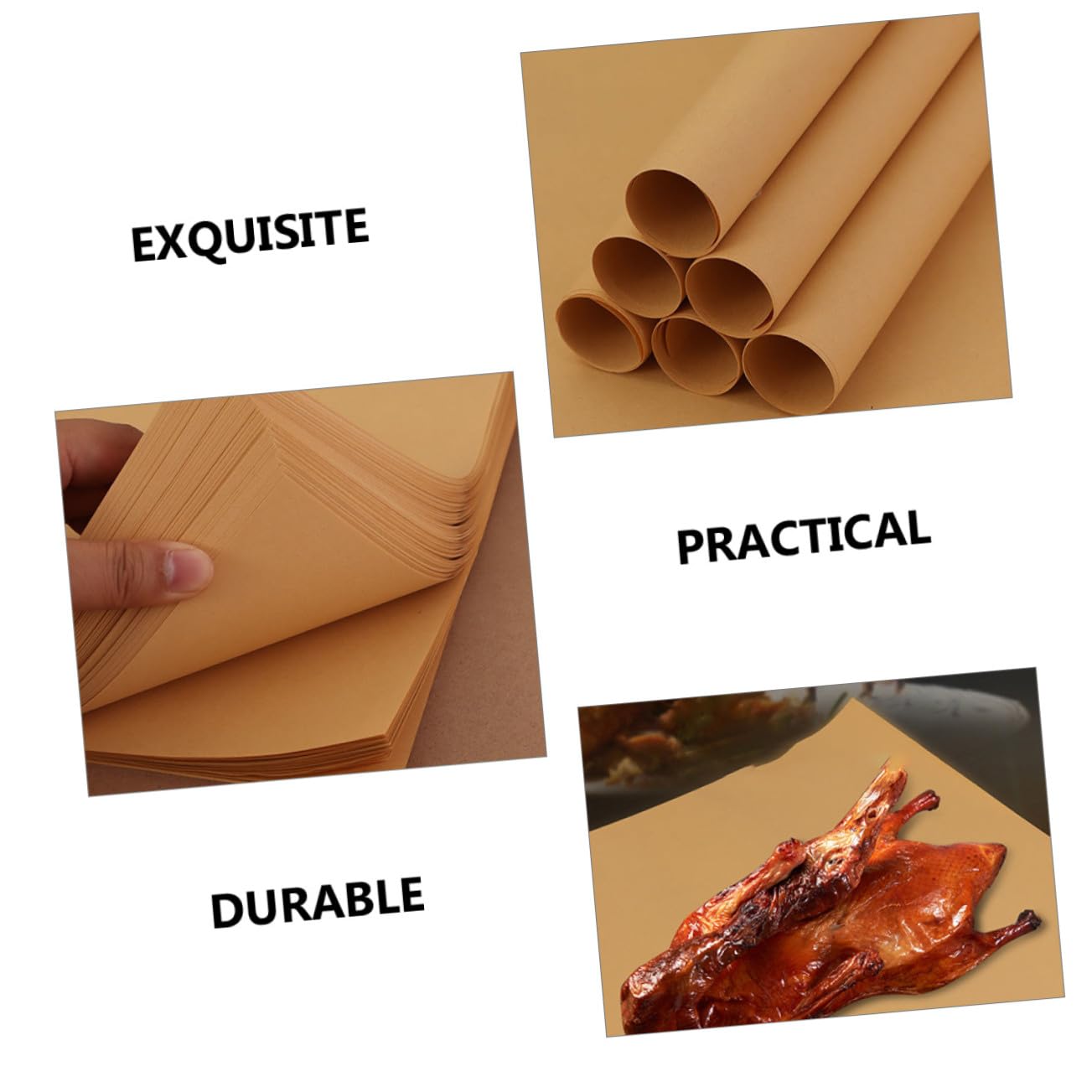 Zerodeko 300 hojas Papel para Envolver Alimentos Anti-desgarro Papel para Sándwiches y Alimentos Resistente y Fácil de Usar para Embalaje de Comida