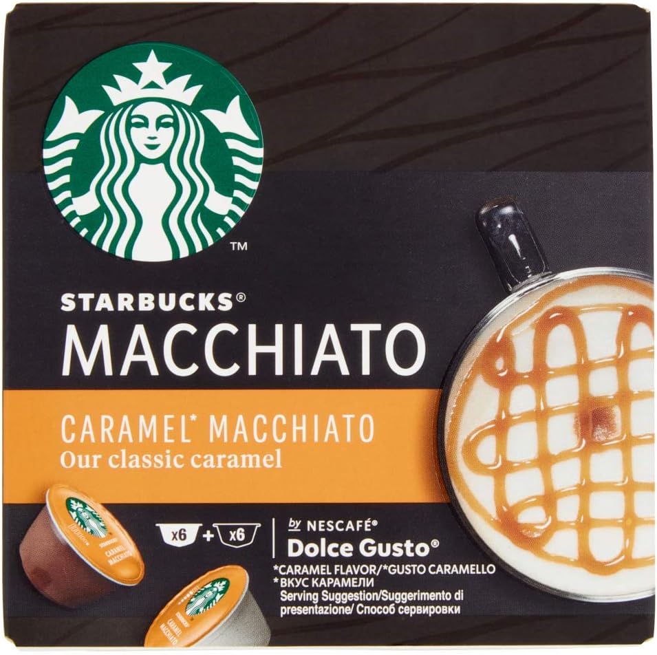 Starbucks Caramel Machhiato By Nescafe Dolce Gusto 12 Pods