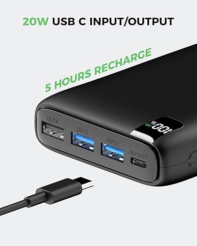 Miniatura 3 de FEELLE 27000mAh Banco de energía portátil USB C entrada y salida PD carga rápidacargador solar banco de energía 27000mAh 22.5W carga rápida banco de