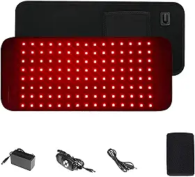 Almofada Cinto de Trapia Infravermelho 120 LEDs para Dor Lombar, Costas e Muscular – Luz Vermelha 660nm e 850nm, Terapia, Relaxamento e Alívio de Dor