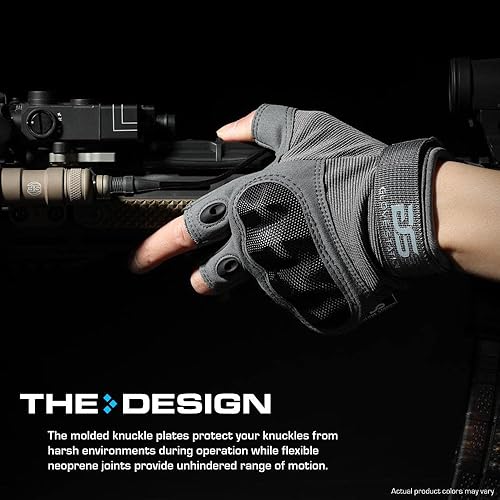 Miniatura 10 de Glove Station- Fingerless Knuckle Tactical Gloves for Men - Motorcycle Gloves for Tactical Shooting, Airsoft, Hunting, Police Work and Hiking