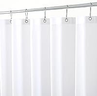 Vista 28 de Biscaynebay - Cortina de ducha de tela de calidad de hotel de 72 x 72 pulgadas, cortinas de baño resistentes al agua doradas, ojales resistentes a