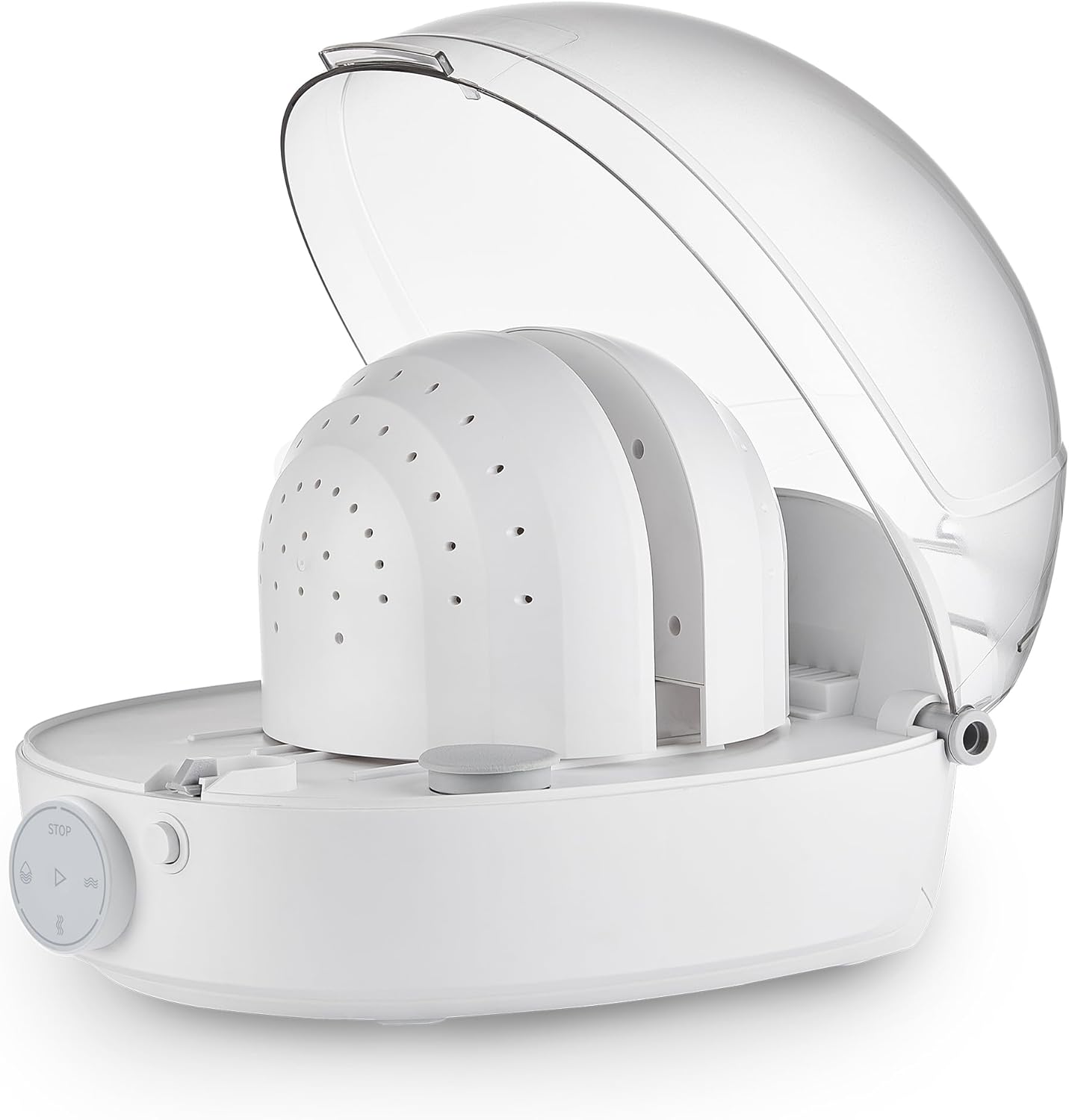 Sunvivi Helmet & Cap Care Machine, Black Hat Helmet Care Machine with Steam Iron, UV, Ozone & 3-Color Lighting, Restore Misshapen Cap Shape, Helmet Hat Cleaner for Various Hats and Helmets, White