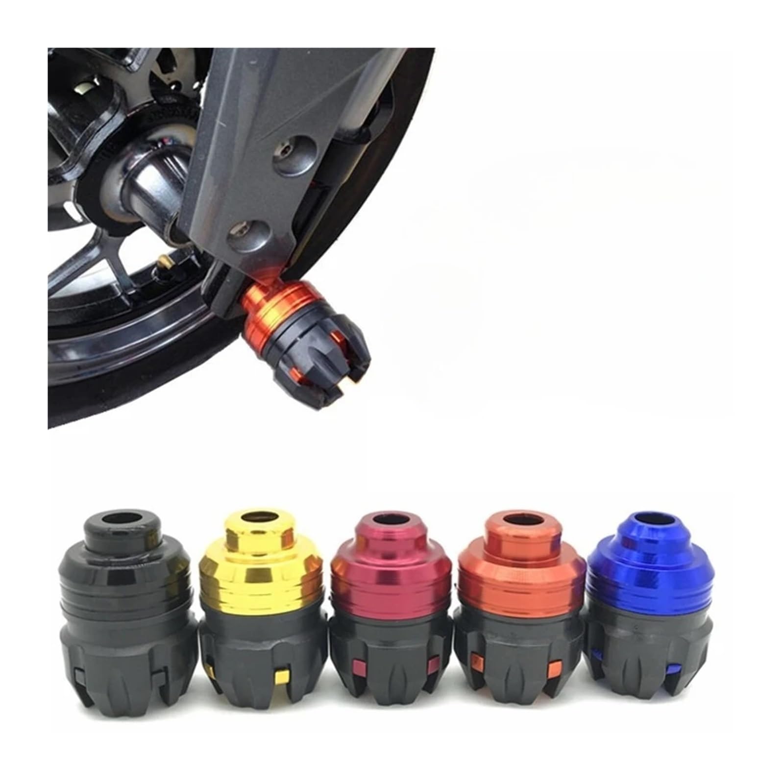 Moto Tamponi Paratelaio 1 Paio Di Protezioni Universali Sospensioni Anteriori, Anticaduta Per Moto E Scooter In Lega Alluminio