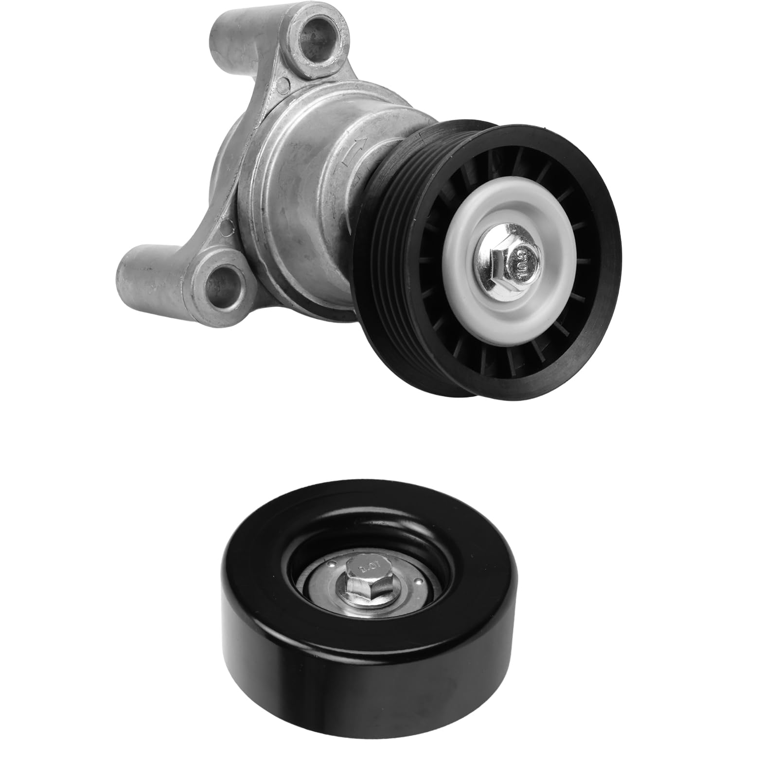 39083 Belt Tensioner and Idler Pulley Assembly Fits Silverado 1500 2009-2013, for Sierra 1500/2500 HD 2010-2013, Escalade 2009-2014, Hummer H2 2009, Replaces 89397 12609719