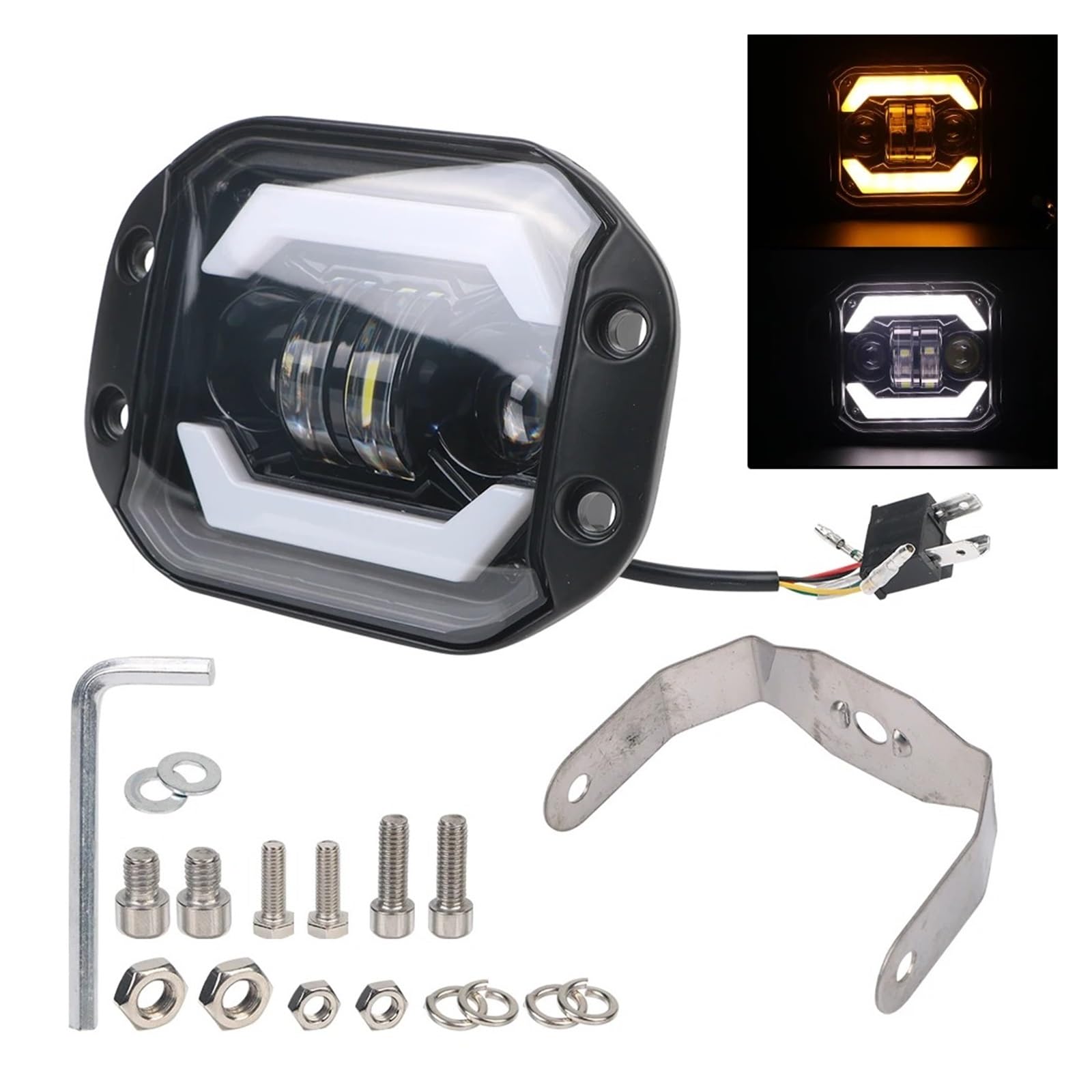 Fendinebbia Per Jeep Camion Fuoristrada 4x4 SUV Fari LED 12 V Anabbaglianti DRL Da Incasso Luce Di Guida Faretto A LED Per Auto Da 5 Pollici