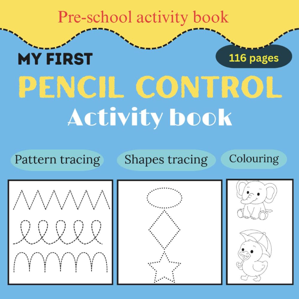 Pencil Control Workbook for Kids: Tracing Activity book for toddlers