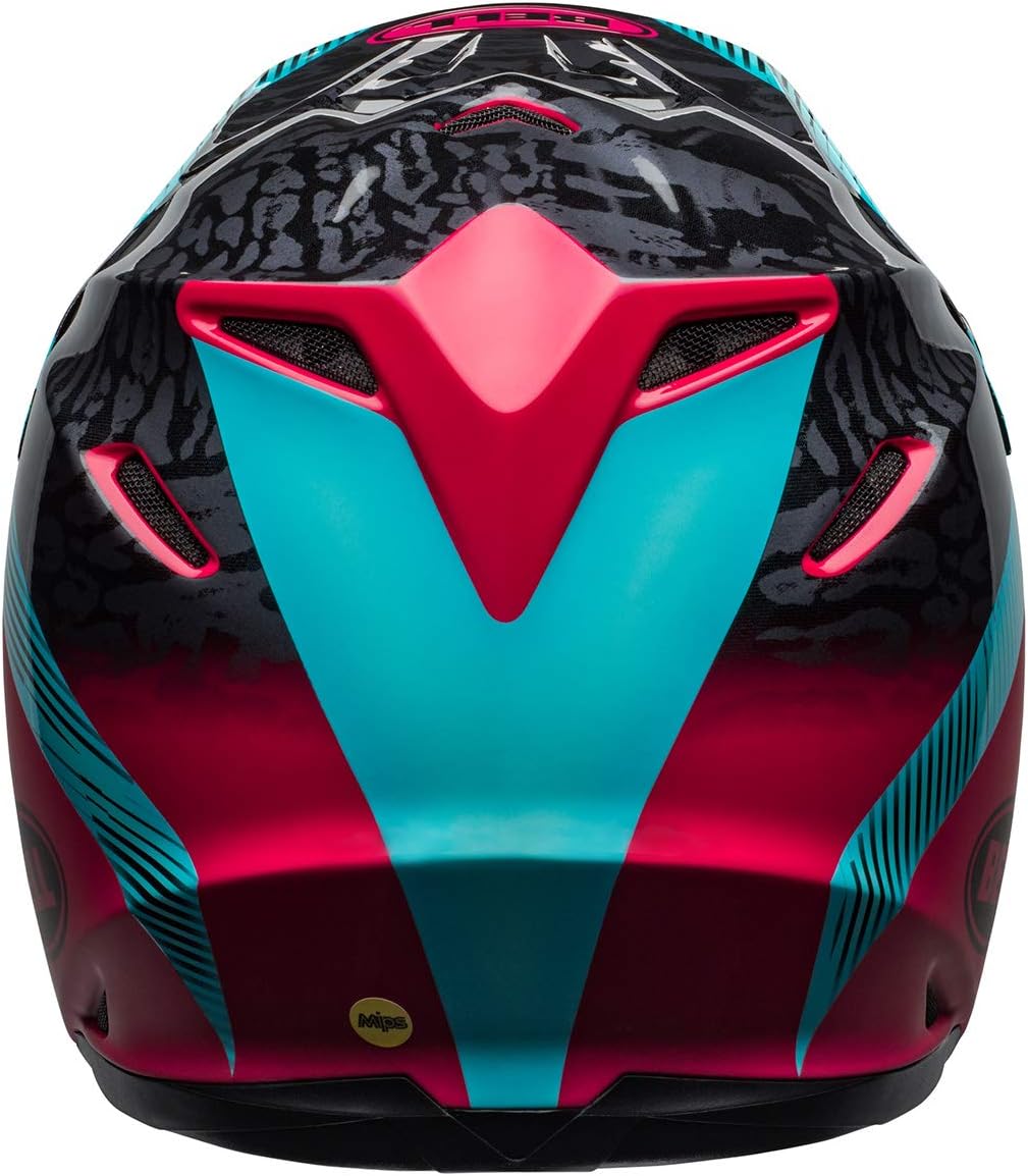 BELL Moto-9 Adult Off-Road Motorcycle Helmet - Chief Matte/Gloss Black/Blue/Pink/Medium