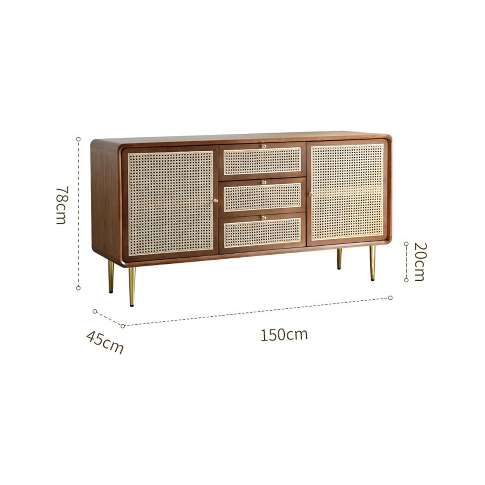Armadio cucina Credenza da pranzo in legno, mobile TV for camera letto di casa stoccaggio