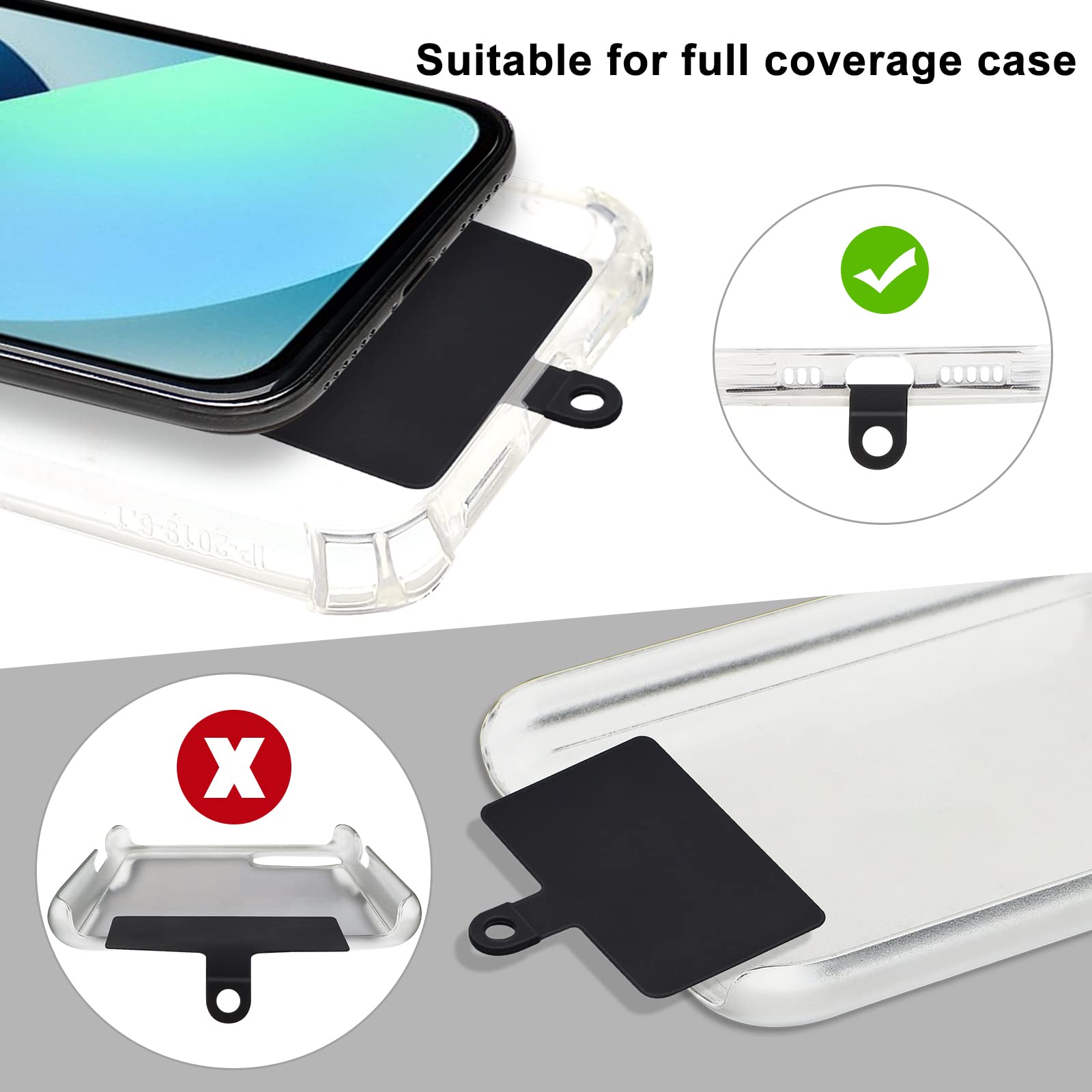 Cinturino Universale Per Cellulare Myovetime – Cordino Regolabile 45-76 Cm, 4 Pad Adesivi, Per Tutti Gli Smartphone, Multicolore