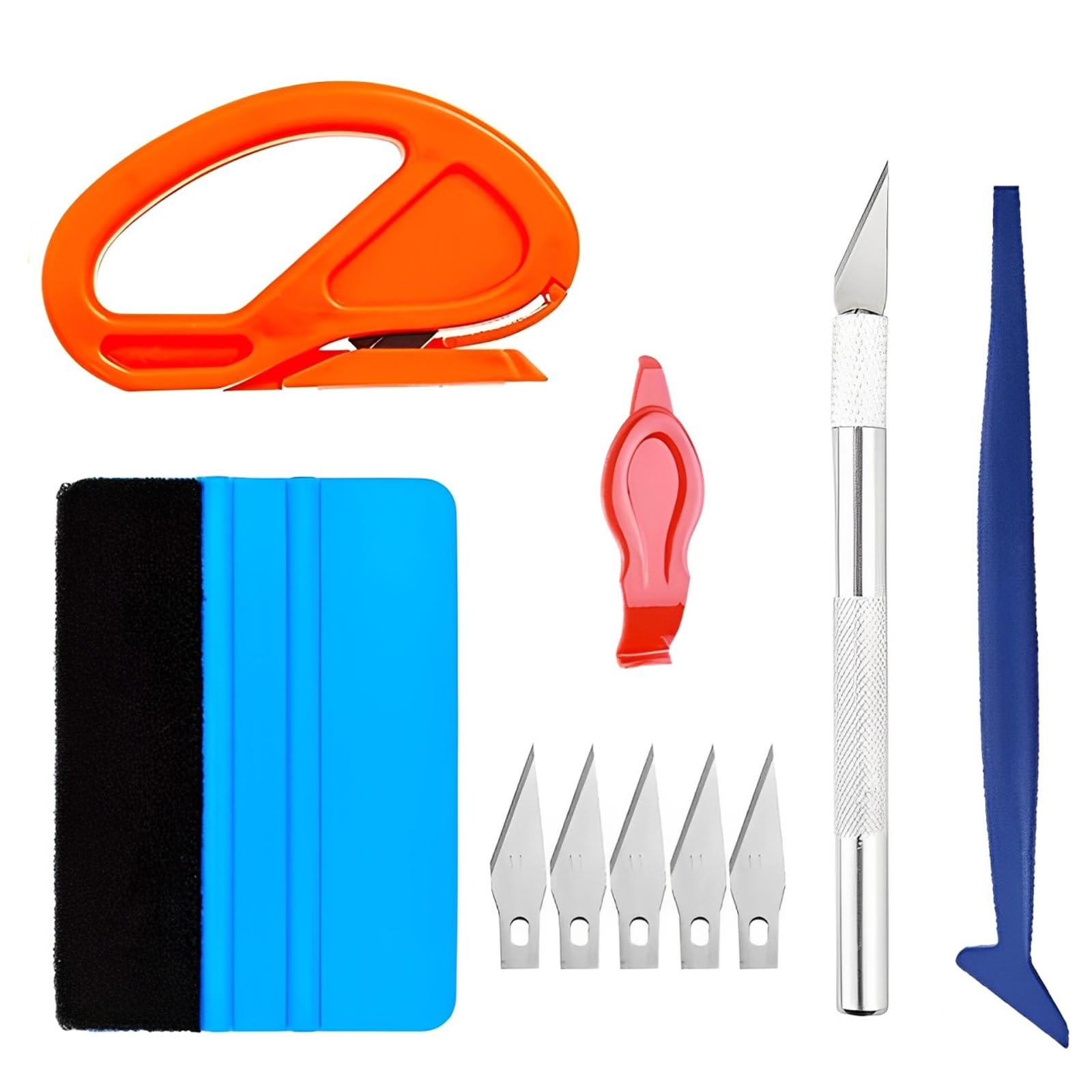 10pcs Vinyl Wrap Kit - Wallpaper Stripper, Car Vinyl Squeegee, Window Film Trimming Tool