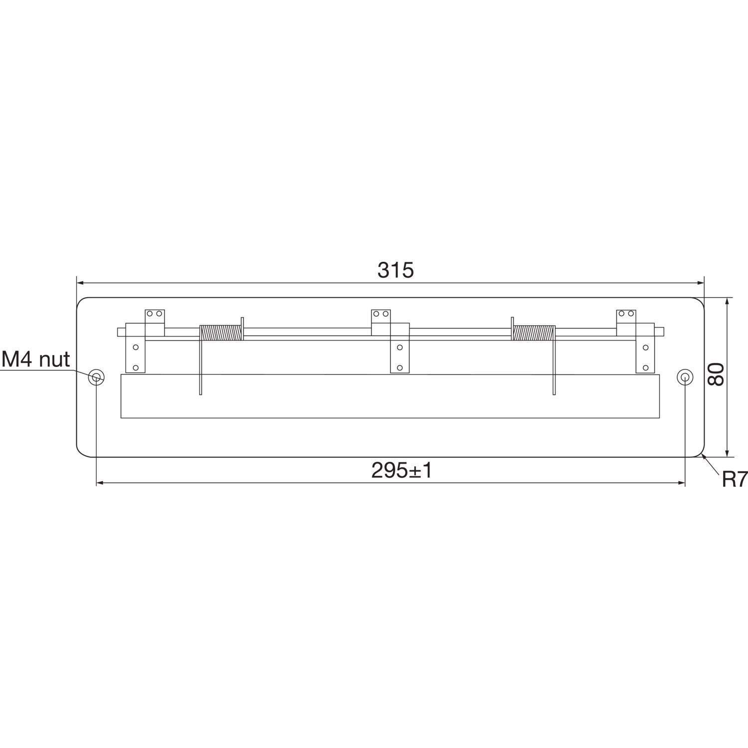 Gedotec Passe-journaux argent clapet de boîte aux lettres inox pour portes d'entrée & d'appartement | grand clapet rectangulaire | 315 x 80 mm | 1 pièce - cache inox pour l'extérieur