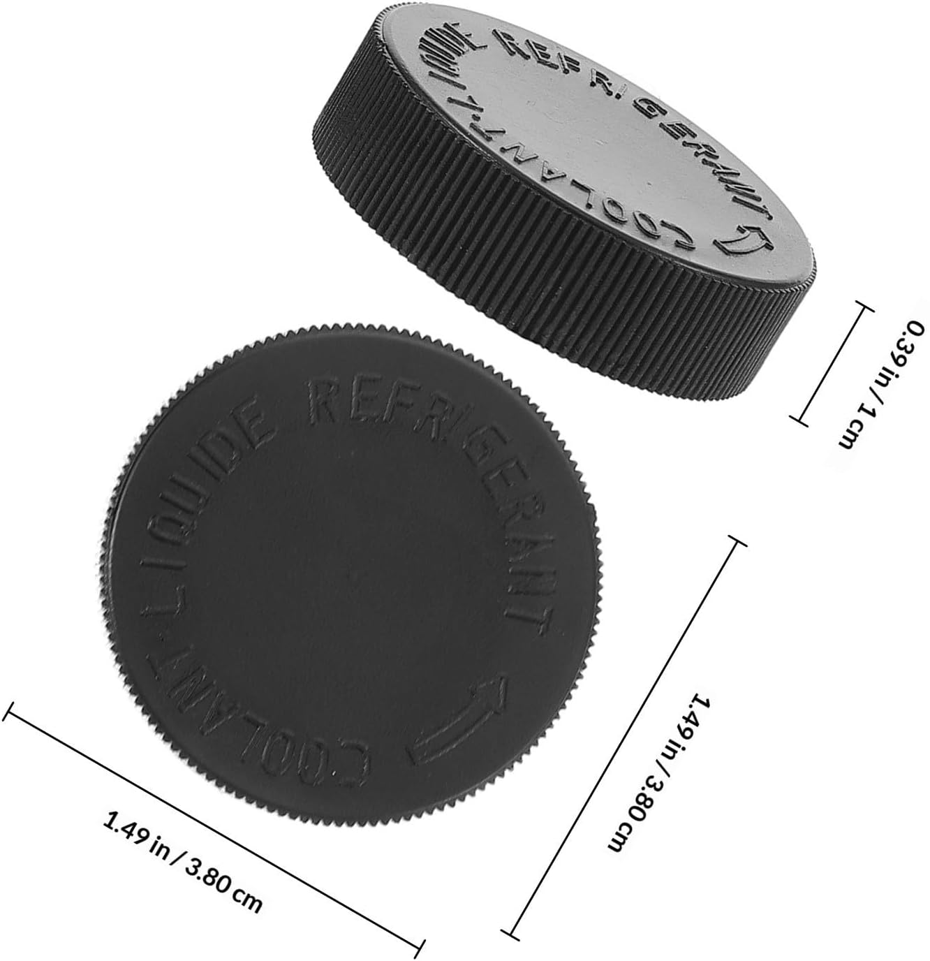 2pcs Radiator Reservoir Tank Caps Engine Reservoir Cover for Car, Black Plastic Material with Optimal Sealing Performance, Prevents Liquid Spills, Compatible with Models