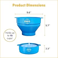 Vista 3 de POPCO Máquina de Palomitas de Silicona - Recipiente para Hacer Palomitas en Microondas - Tazón Plegable, Resistente al Calor, Fácil de Limpiar
